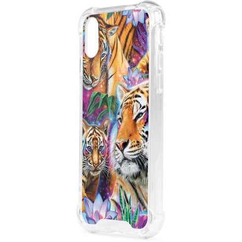 Daydream Galaxy Tigers by Sheena Pike iPhone XS Clear Case