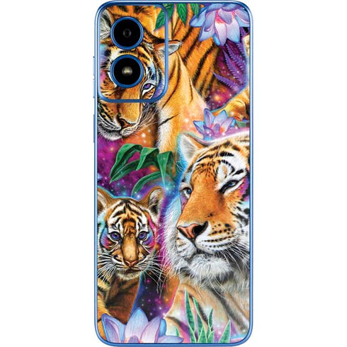 Daydream Galaxy Tigers by Sheena Pike Moto G Play 4G (2024) Skin