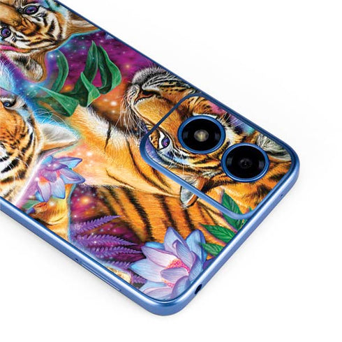 Daydream Galaxy Tigers by Sheena Pike Moto G Play 4G (2024) Skin