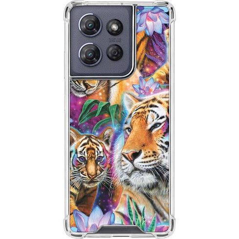 Daydream Galaxy Tigers by Sheena Pike Moto G Power 5G (2025) Clear Case
