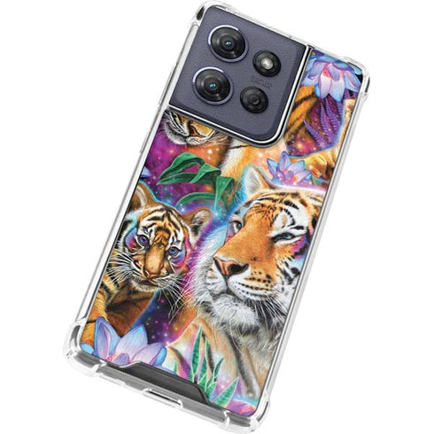 Daydream Galaxy Tigers by Sheena Pike Moto G Power 5G (2025) Clear Case