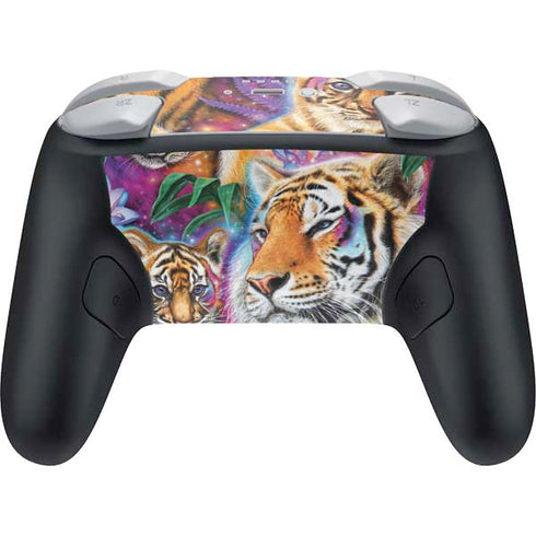 Daydream Galaxy Tigers by Sheena Pike Nintendo Switch 2 (2025) Pro Controller Skin