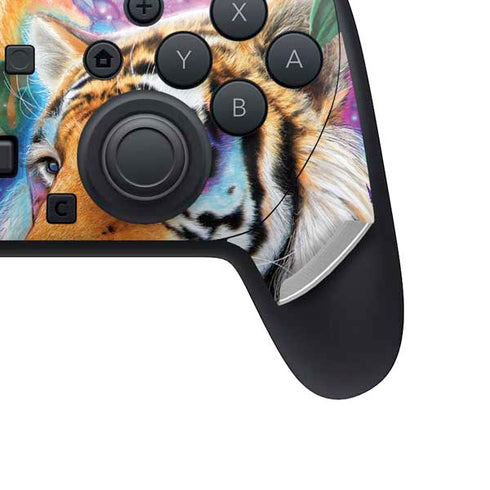 Daydream Galaxy Tigers by Sheena Pike Nintendo Switch 2 (2025) Pro Controller Skin
