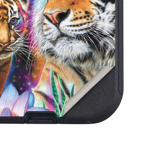 Daydream Galaxy Tigers by Sheena Pike Otterbox Defender iPhone Skin