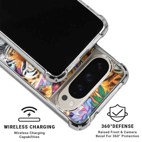Daydream Galaxy Tigers by Sheena Pike Pixel 9/9 Pro Clear Case