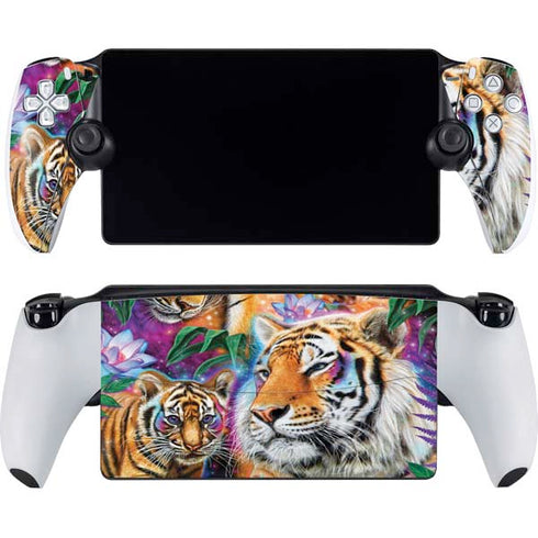 Daydream Galaxy Tigers by Sheena Pike PlayStation Portal Remote Player Skin
