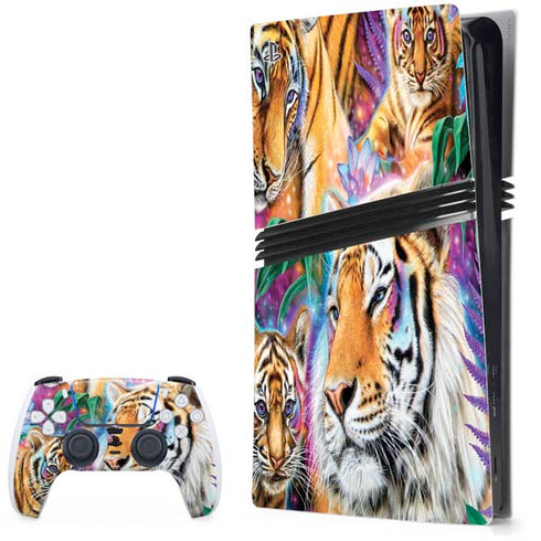 Daydream Galaxy Tigers by Sheena Pike PlayStation PS5 Skins