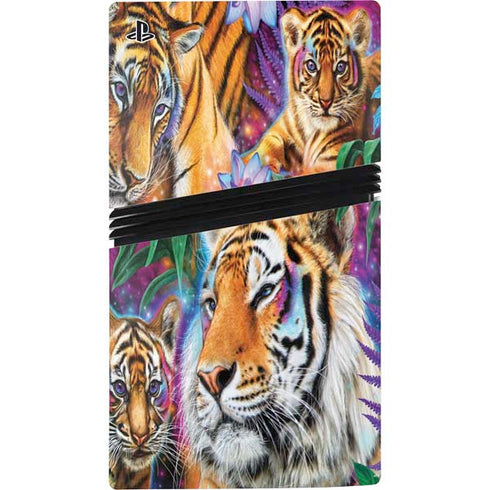 Daydream Galaxy Tigers by Sheena Pike PS5 Pro Bundle Skin