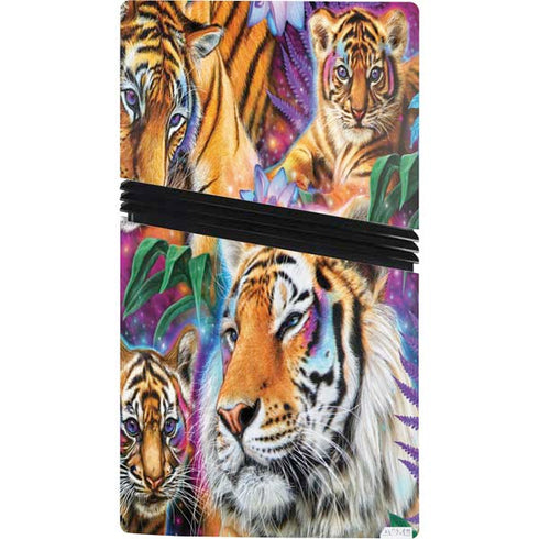 Daydream Galaxy Tigers by Sheena Pike PS5 Pro Bundle Skin