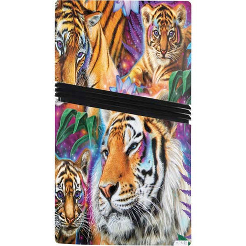 Daydream Galaxy Tigers by Sheena Pike PS5 Pro Console Skin