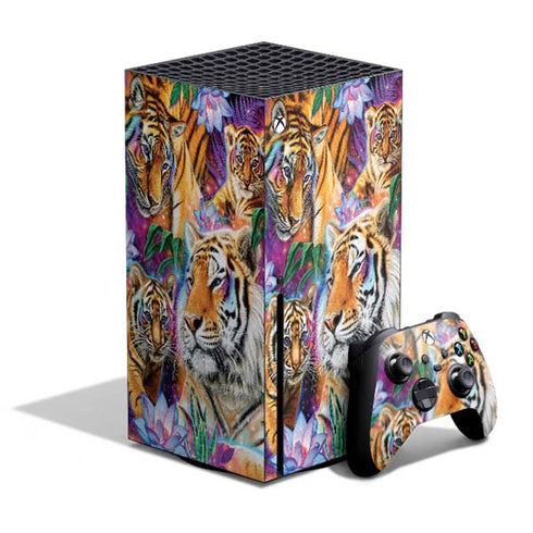 Daydream Galaxy Tigers by Sheena Pike Xbox Series X Skins