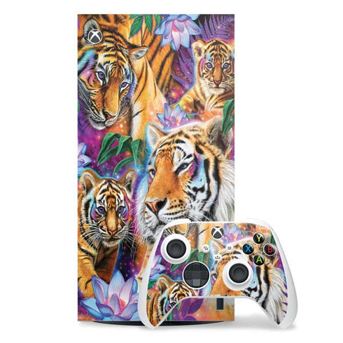 Daydream Galaxy Tigers by Sheena Pike Xbox Series X Skins