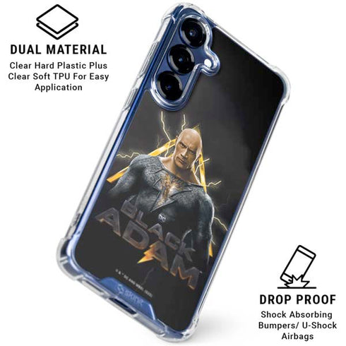 DC Comics Black Adam Movie Art Charcater Galaxy S25 Plus Clear Case