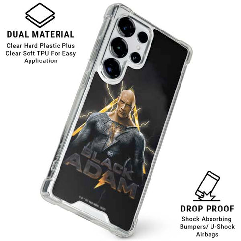 DC Comics Black Adam Movie Art Charcater Galaxy S25 Ultra Clear Case