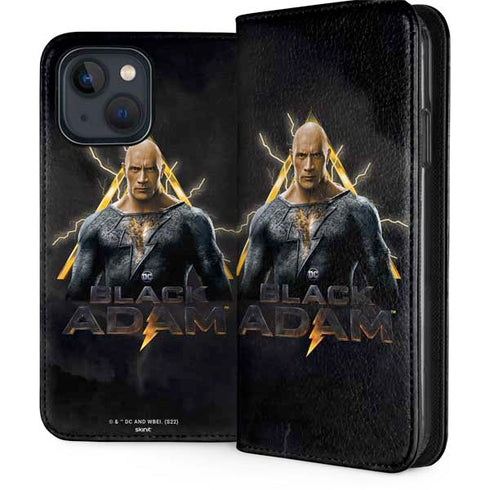 DC Comics Black Adam Movie Art Charcater iPhone 15 Plus Folio Case