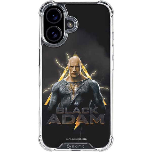 DC Comics Black Adam Movie Art Charcater iPhone 16 Clear Case