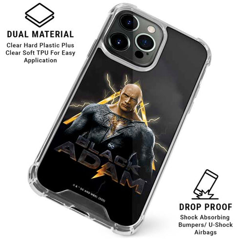 DC Comics Black Adam Movie Art Charcater iPhone 16 Pro Max Clear Case