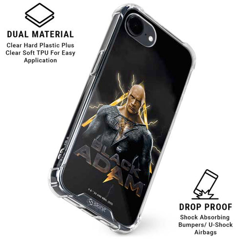DC Comics Black Adam Movie Art Charcater iPhone 16e Clear Case