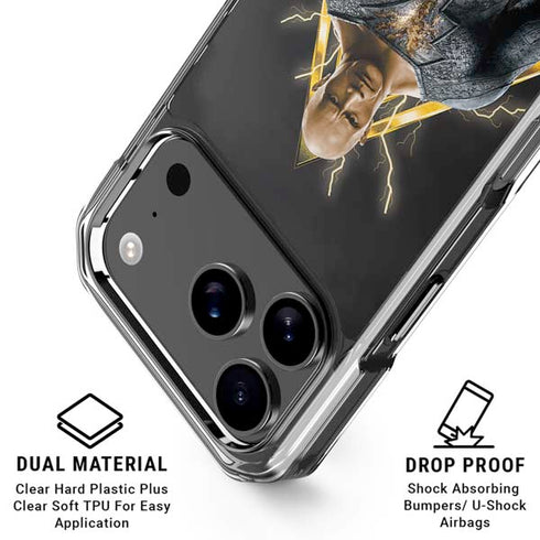 DC Comics Black Adam Movie Art Charcater iPhone 18 Pro Clear Case