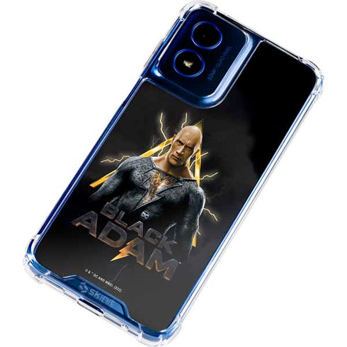 DC Comics Black Adam Movie Art Charcater Moto G Play 4G (2024) Clear Case