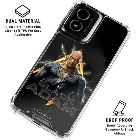 DC Comics Black Adam Movie Art Charcater Moto G Power 5G (2024) Clear Case