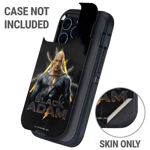 DC Comics Black Adam Movie Art Charcater Otterbox Defender iPhone Skin