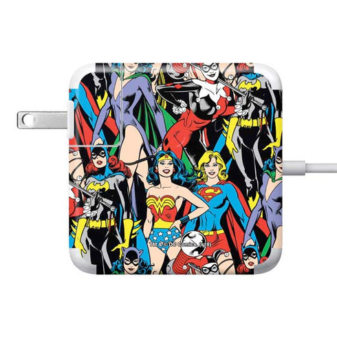 DC Comics Wonder Woman DC Bombshells Characters Pattern 85W Power Adapter (15 and 17 inch MacBook Pro Charger) Skin
