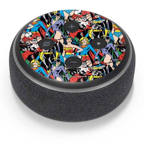 DC Comics Wonder Woman DC Bombshells Characters Pattern Amazon Echo Dot Skin