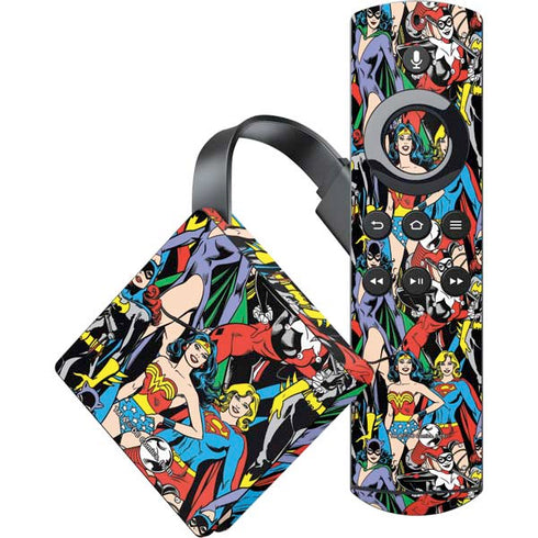 DC Comics Wonder Woman DC Bombshells Characters Pattern Amazon Fire TV Skin