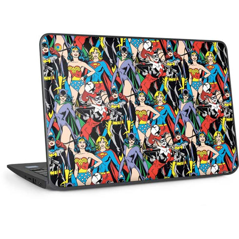 DC Comics Wonder Woman DC Bombshells Characters Pattern HP Chromebook Skin