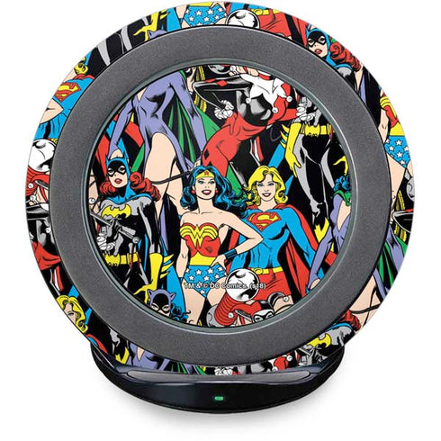 DC Comics Wonder Woman DC Bombshells Characters Pattern Fast Charge Wireless Charging Stand Skin