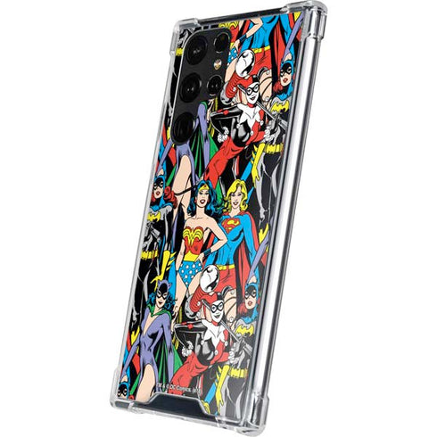 DC Comics Wonder Woman DC Bombshells Characters Pattern Galaxy S23 Ultra Clear Case