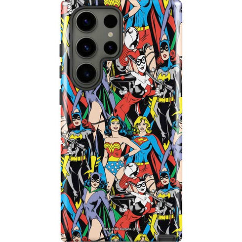 DC Comics Wonder Woman DC Bombshells Characters Pattern Galaxy S23 Ultra Pro Case