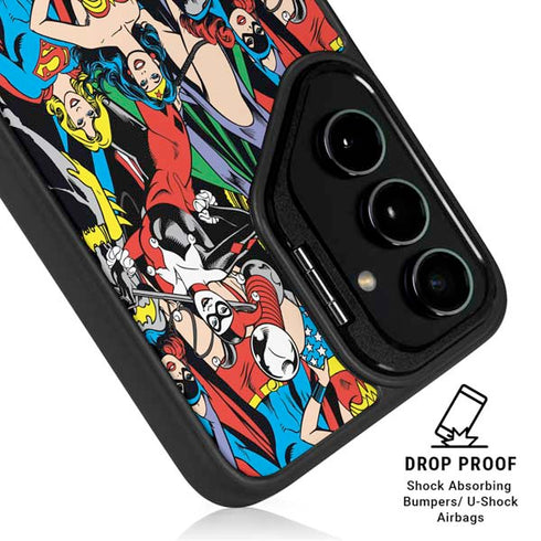 DC Comics Wonder Woman DC Bombshells Characters Pattern Galaxy S24 Kickstand Case