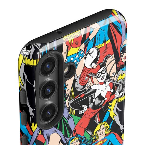 DC Comics Wonder Woman DC Bombshells Characters Pattern Galaxy S25 Plus Impact Case