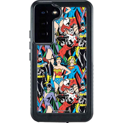 DC Comics Wonder Woman DC Bombshells Characters Pattern Galaxy S24 Plus Waterproof Case