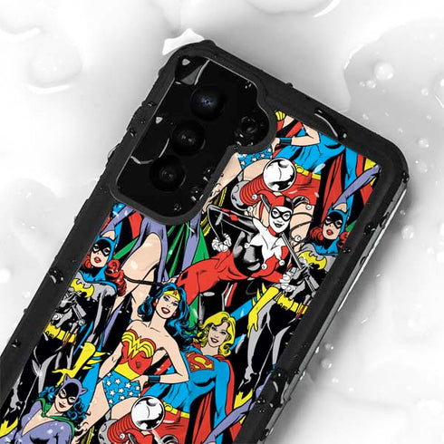 DC Comics Wonder Woman DC Bombshells Characters Pattern Galaxy S24 Plus Waterproof Case
