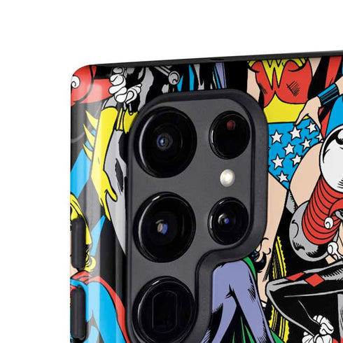 DC Comics Wonder Woman DC Bombshells Characters Pattern Galaxy S25 Ultra Impact Case