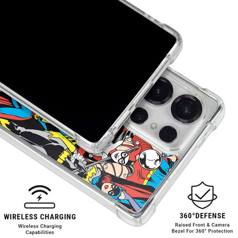 DC Comics Wonder Woman DC Bombshells Characters Pattern Galaxy S25 Ultra Clear Case