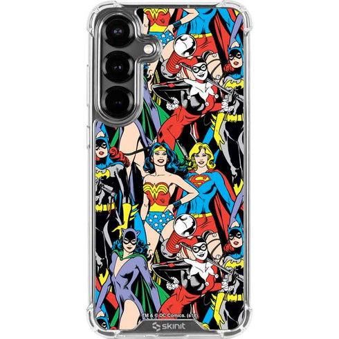 DC Comics Wonder Woman DC Bombshells Characters Pattern Galaxy S26 Clear Case