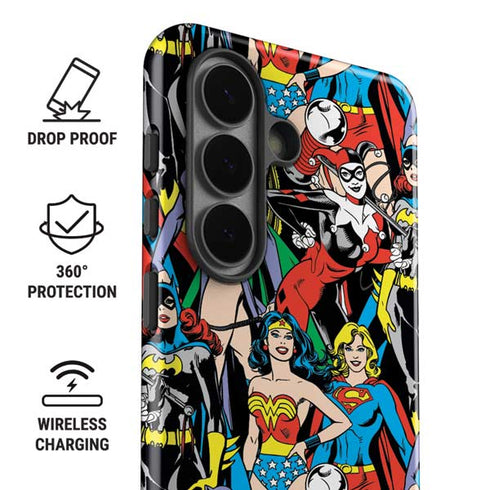 DC Comics Wonder Woman DC Bombshells Characters Pattern Galaxy S26 Impact Case