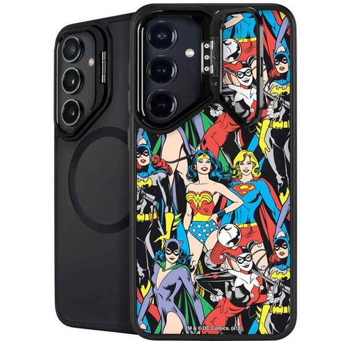 DC Comics Wonder Woman DC Bombshells Characters Pattern Galaxy S26 Kickstand Case