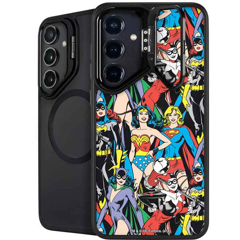 DC Comics Wonder Woman DC Bombshells Characters Pattern Galaxy S26 Plus Kickstand Case