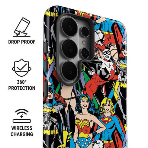 DC Comics Wonder Woman DC Bombshells Characters Pattern Galaxy S26 Ultra Impact Case