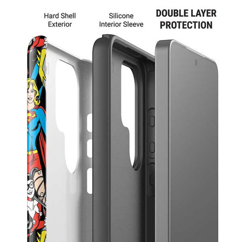 DC Comics Wonder Woman DC Bombshells Characters Pattern Galaxy S26 Ultra Impact Case