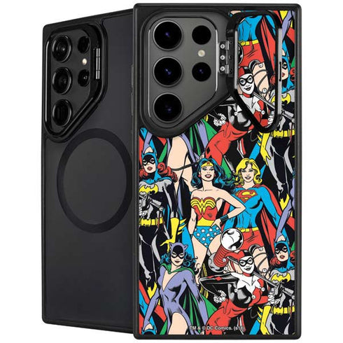 DC Comics Wonder Woman DC Bombshells Characters Pattern Galaxy S26 Ultra Kickstand Case