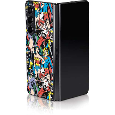 DC Comics Wonder Woman DC Bombshells Characters Pattern Galaxy Z Fold5 5G Skin