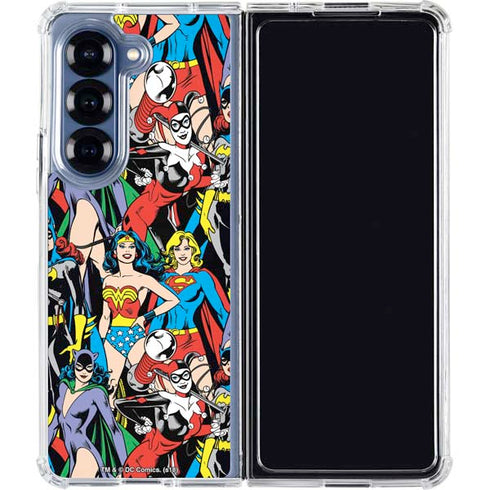 DC Comics Wonder Woman DC Bombshells Characters Pattern Galaxy Z Fold7 Clear Case