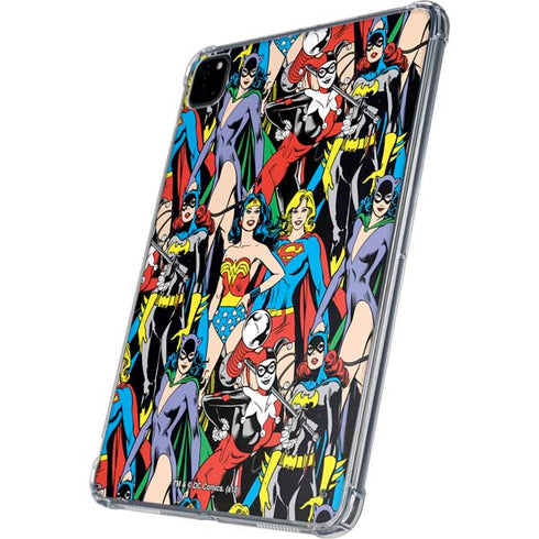 DC Comics Wonder Woman DC Bombshells Characters Pattern iPad Pro 11in (2024) Clear Case