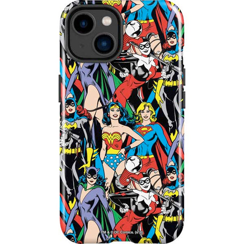 DC Comics Wonder Woman DC Bombshells Characters Pattern iPhone 15 Impact Case